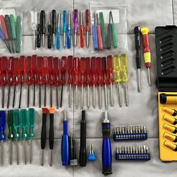 (1) LOT Small Screwdrivers. Various Sizes and Styles.