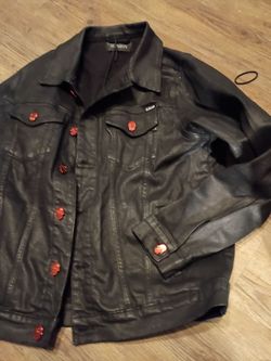 KASH DENIM BLACK WAX JACKET SIZE L