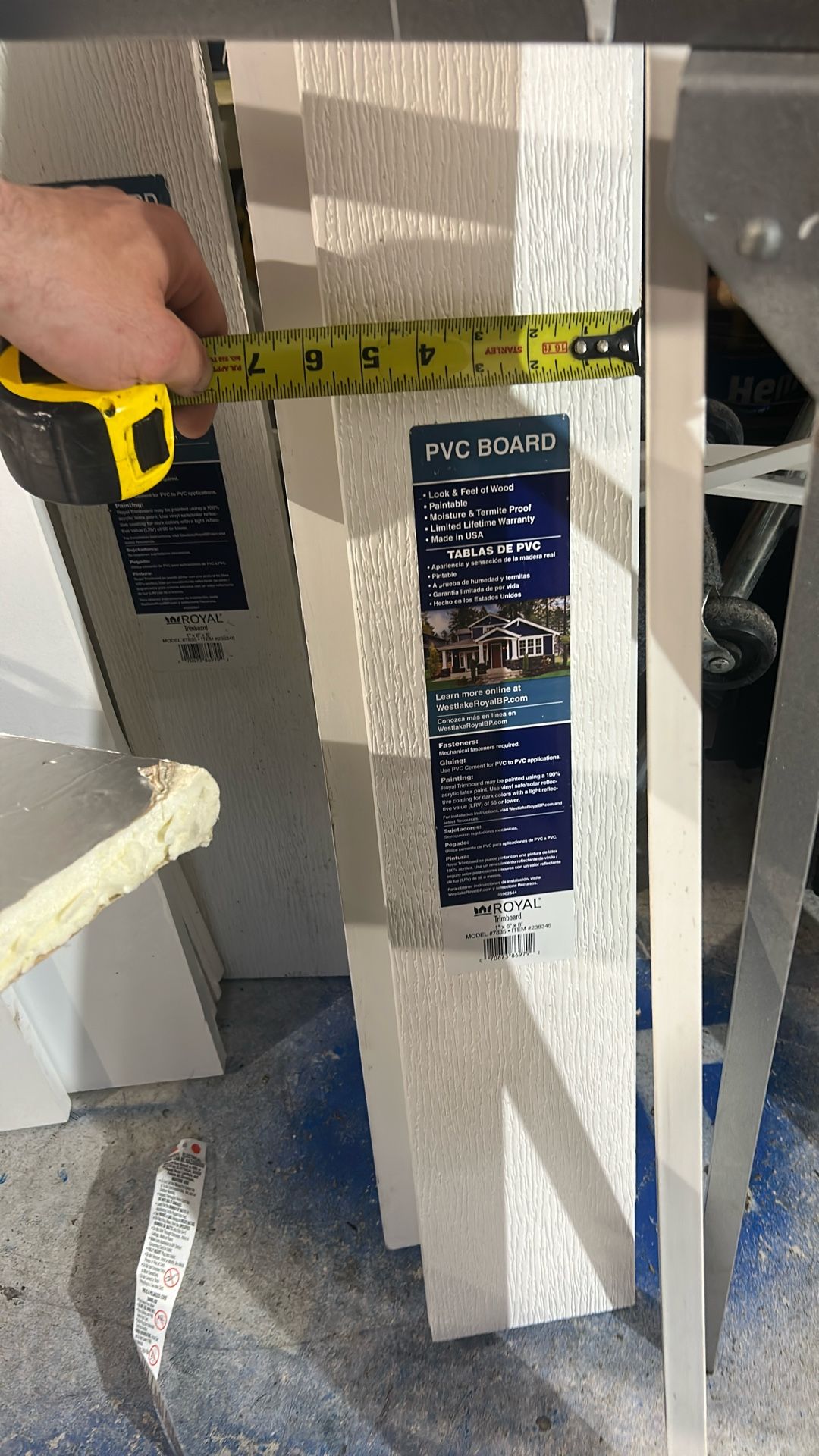 Royal PVC TrimBoard “x4”x8’. & 1”x6”x8’