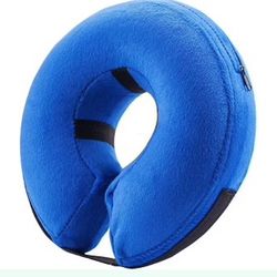 BENCMATE Protective Inflatable Collar For Dogs And Cats - Soft Pet Recovery Collar Does Not Block Vision E-Collar (Medium, Blue) 10 dollars new