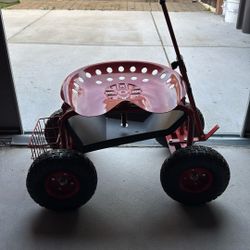 Sunnydaze Garden Cart Rolling Scooter