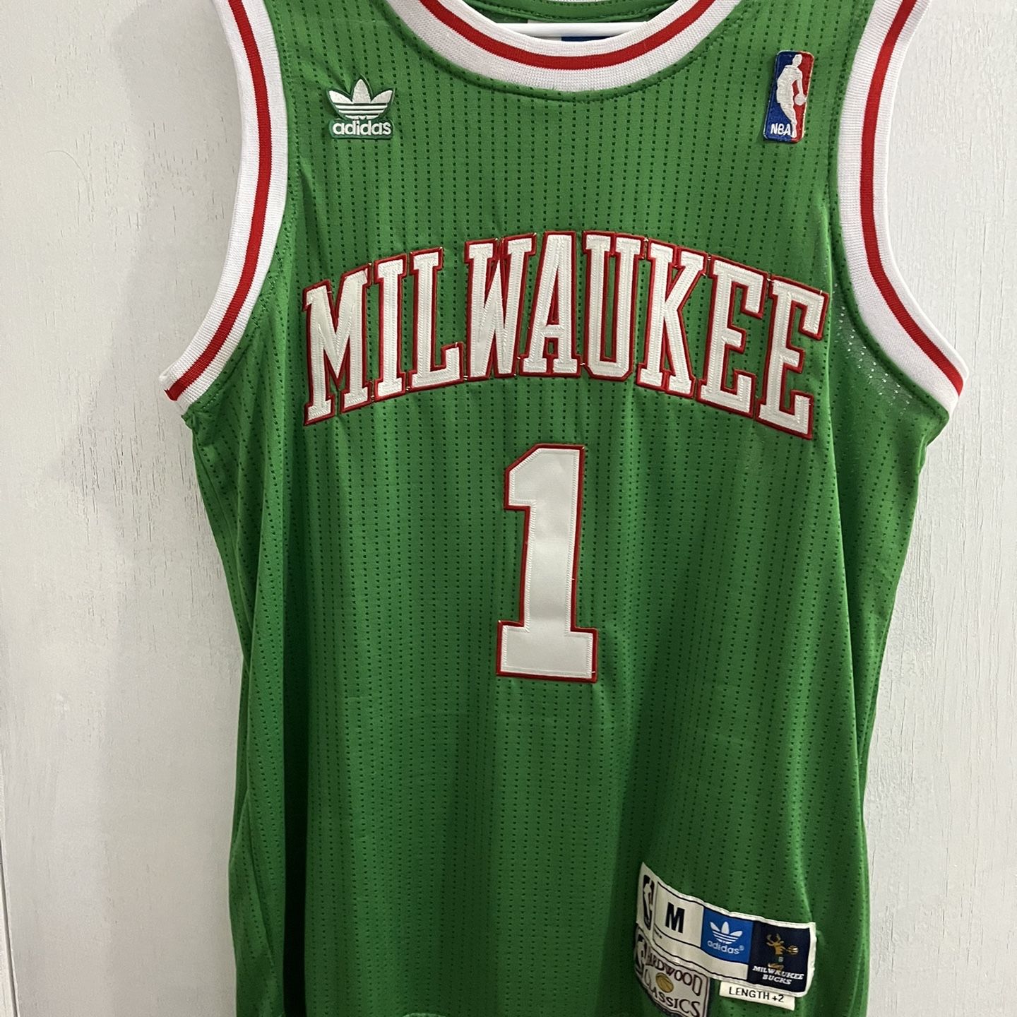 Adidas NBA Men's Milwaukee Bucks Blank Basketball Jersey, Red 