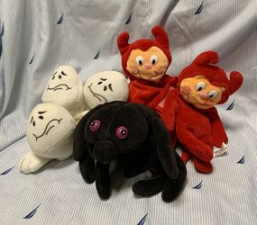 Vintage Halloween Decor Oriental Trading Company Devil Spider Ghost Rare Plush