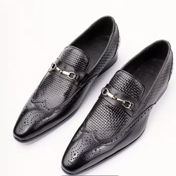 Black leather shoe size 45 US 11