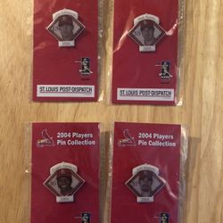 4 St Louis Cardinals Pins 2004