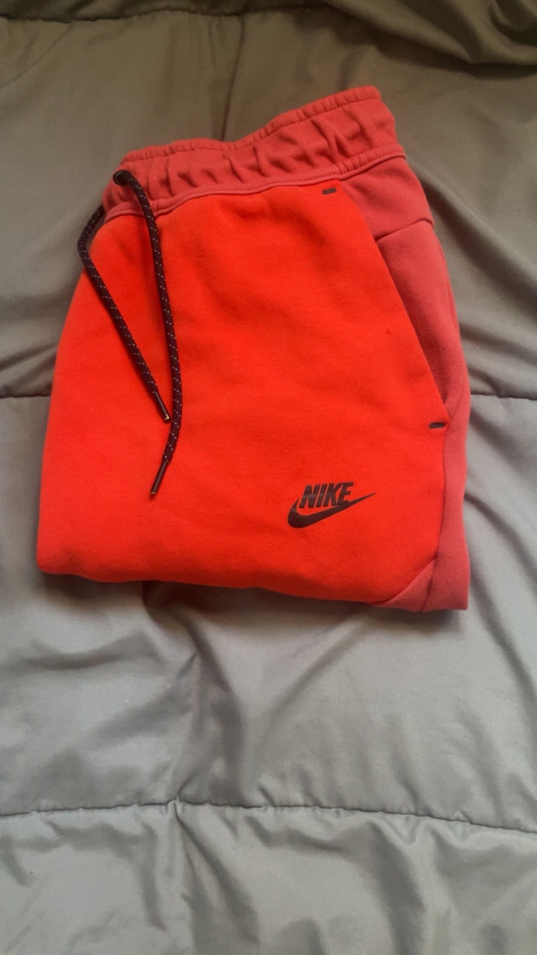 Red Nike Tech Sweatpants