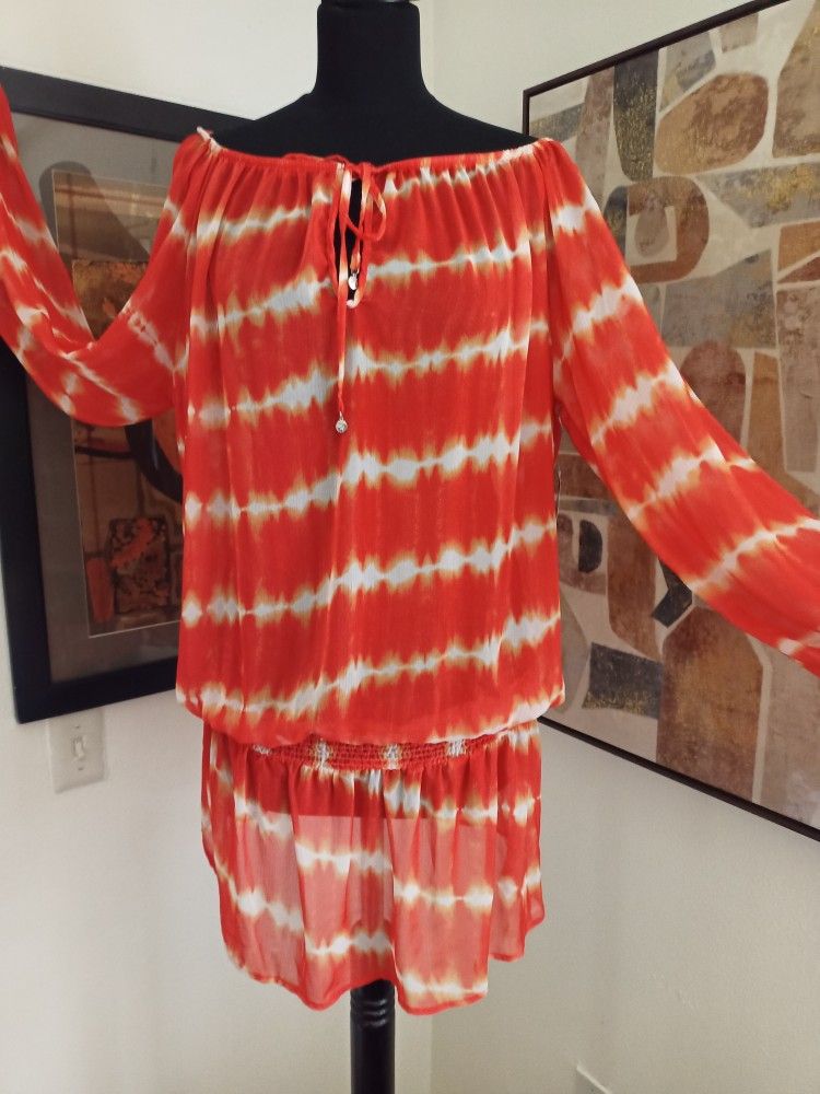 Jones New York Orange Beach Cover Up (New)
