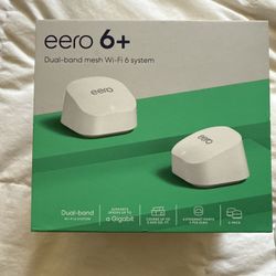 eero 6+ Dual Band AX3000 Wi-Fi 6 Router Mesh System - White (2-Pack)
