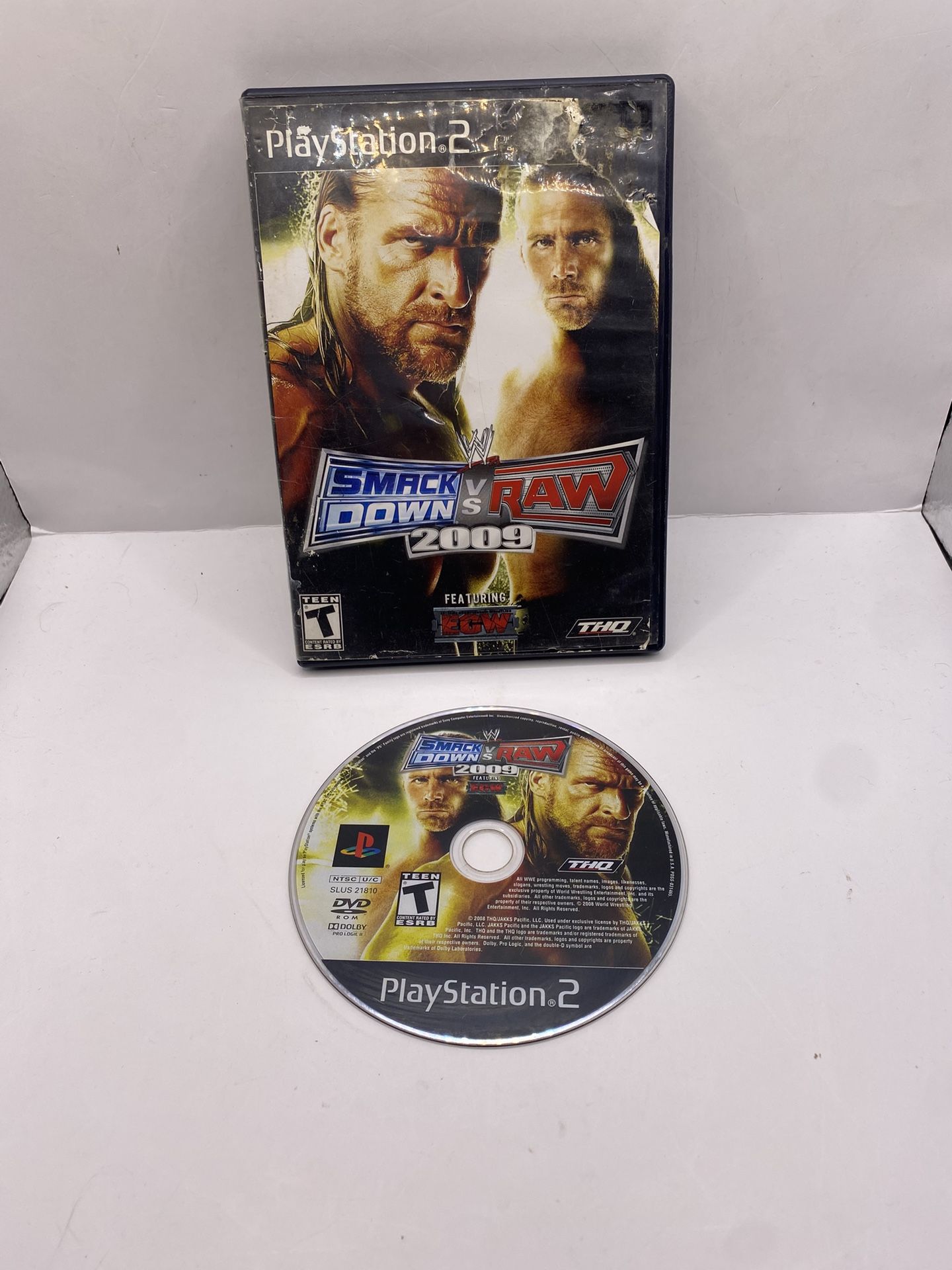 WWE SmackDown vs. Raw 2009 (Sony PlayStation 2, 2008) No Manual