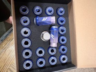 Racing Aluminum Lug Nuts M12x 1.25 Silver/Blue