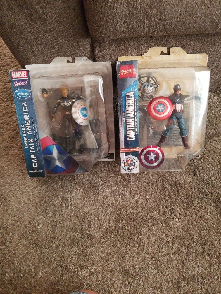 Marble Selects Unmasked Captain America Special Collector Edition Action Figure And Marvel Selects Captain America First Avenger
