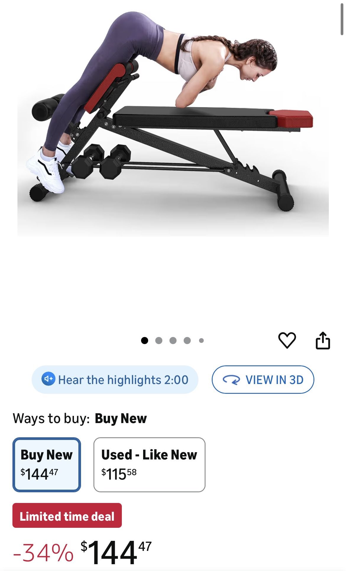 FF Finer Form Multi-Functional Weight Bench for Full All-in-One Body Workout