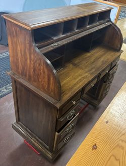 Office Desk Wood Old School Antique 
