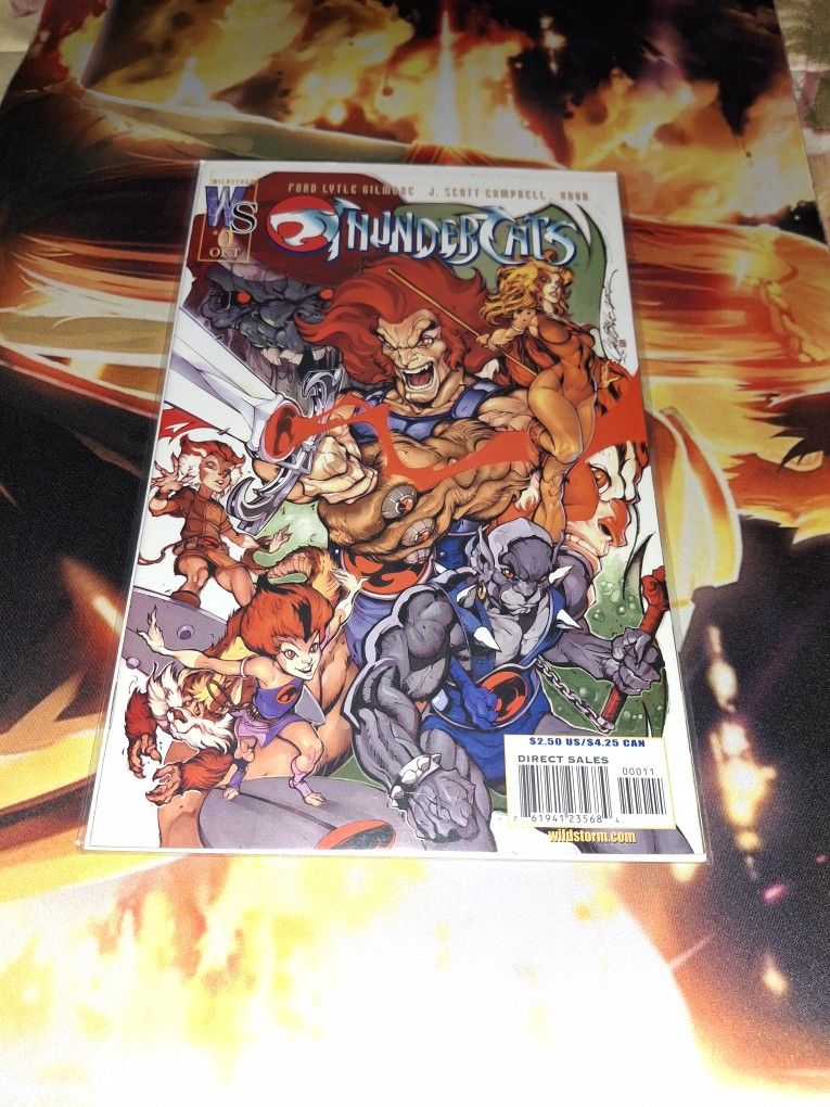 THUNDERCATS ISSUE #0 COMIC BOOK...VERY FINE CONDITION...BOARDED...ADULT OWNED AND KEPT IN A SMOKE FREE HOME...$15 OBO...