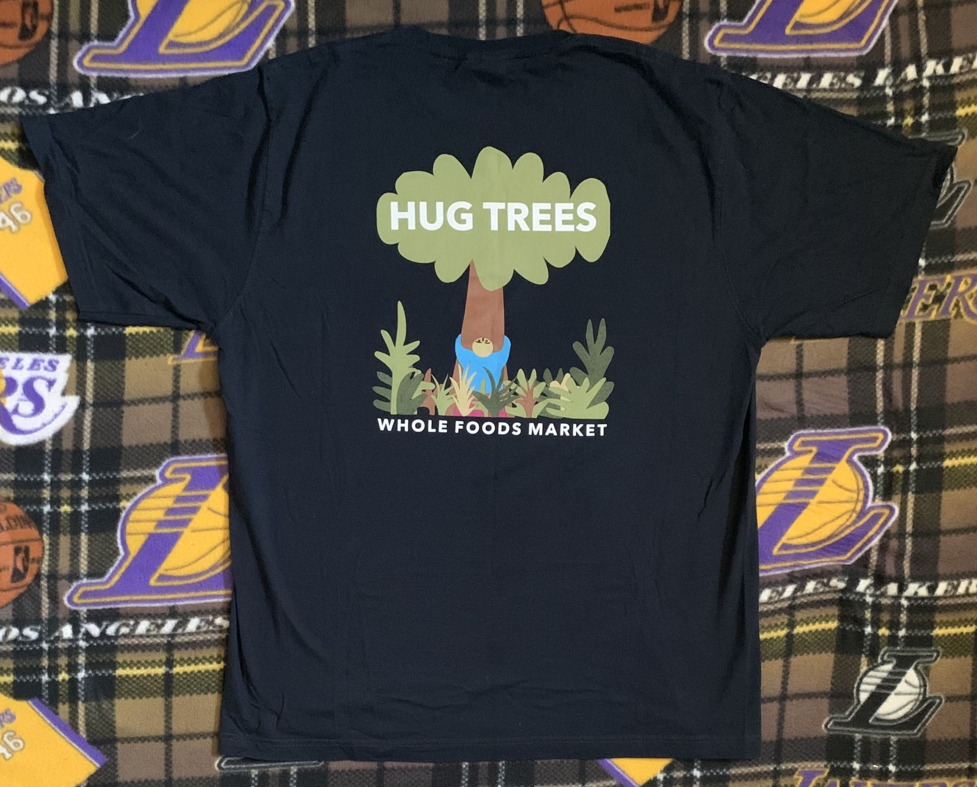 Rare Vintage Whole Foods Market Hug Trees Shirt Sz Xl