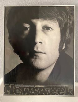 ** HTF John Lennon poster Newsweek cover from 1980