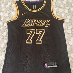 Luka Doncic Black Mamba Print  LA Lakers Basketball Jersey