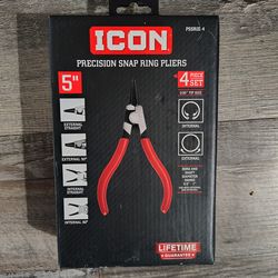 ICON   PRECISION SNAP RING PLIERS 4 PC SET 5"