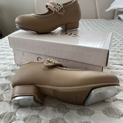 Girls Tap Shoes Faux Leather Dance Shoes With Buckle