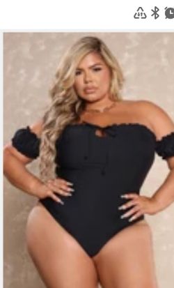 One Piece Swimsuit 3x ( Black)