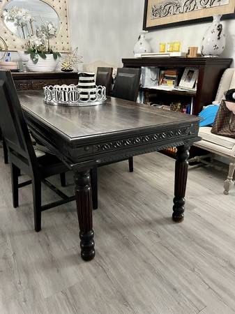 Solid Distressed Wood Dining Table, Chairs, Bookcase & Daybed - $1,500 (Chatsworth)