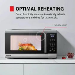 This Toshiba stainless steel microwave oven is a 2.2 2.2 Cu. ft.