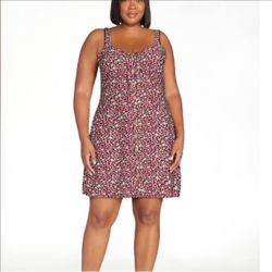 Sleeveless Floral Dress 