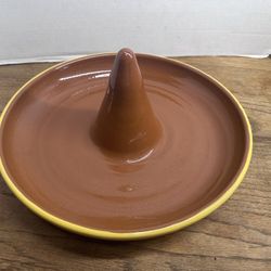 VTG Vertical Chicken Roaster Terracotta Glazed For Poultry Turkey Cooking