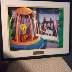 Vtg Ltd Edition Looney Tunes Animated Wall Picture
