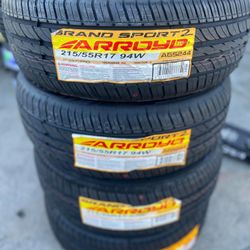 215/55r17 arroyo sport NEW Set of Tires installed and balanced for FREE