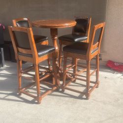 Wood Two Tables 8 Chair In A Good Condition 