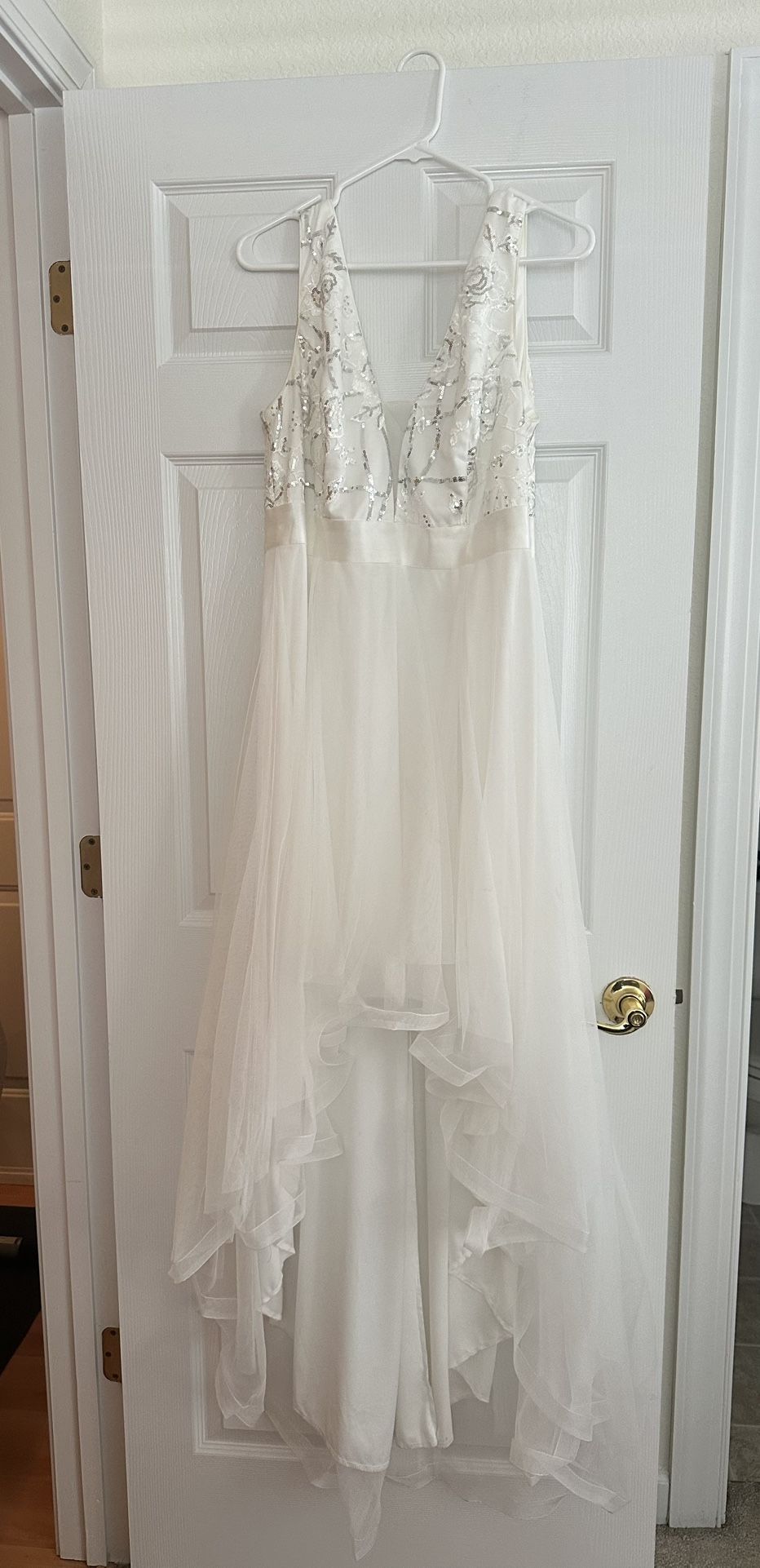 Ever-pretty V Neck Pleated Wedding/Prom Dress