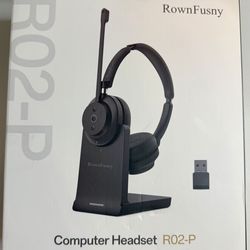 RownFusny RO2-P Black USB/USB-C Headset Boom Mic Charging Stand Accessories