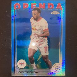 Loïs Openda Topps Chrome Blue Parallel card 029/150