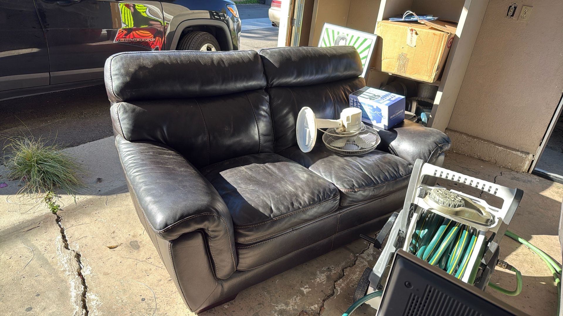 Black Leather Sofa