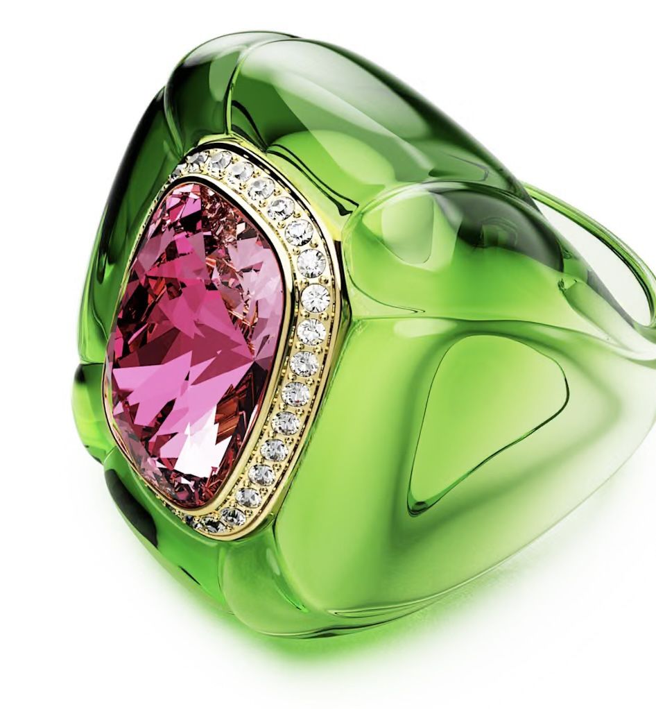 Brand New Collection! Swarovski Dulcis Cocktail Ring Cushion cut, Pavé, Multicolored