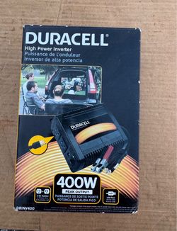DURACELL® High Power Inverter 400watt peak  vs open box works perfect  30 day warranty