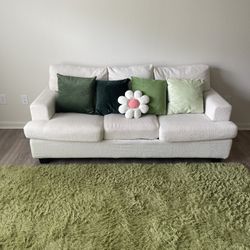 3 Piece Beige Couch (Includes Pillows If Wanted)