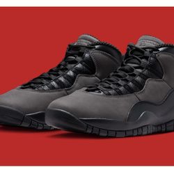 Air Jordan 10 Retro in the "Shadow" (or "Dark Shadow") colorway. Size: 12us