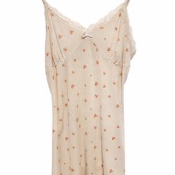 Floral Slip Nightgown Lace Trim – Size Large (New) 