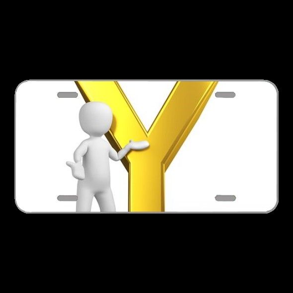 License Plate Novelty Car Front Y Letter Alphabet Alphabetically Abc