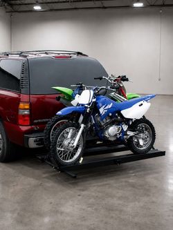 Brand New Extra Wide Tow Hitch Dual Double Dirtbike Carrier Rack Hauler  With Loading Ramp