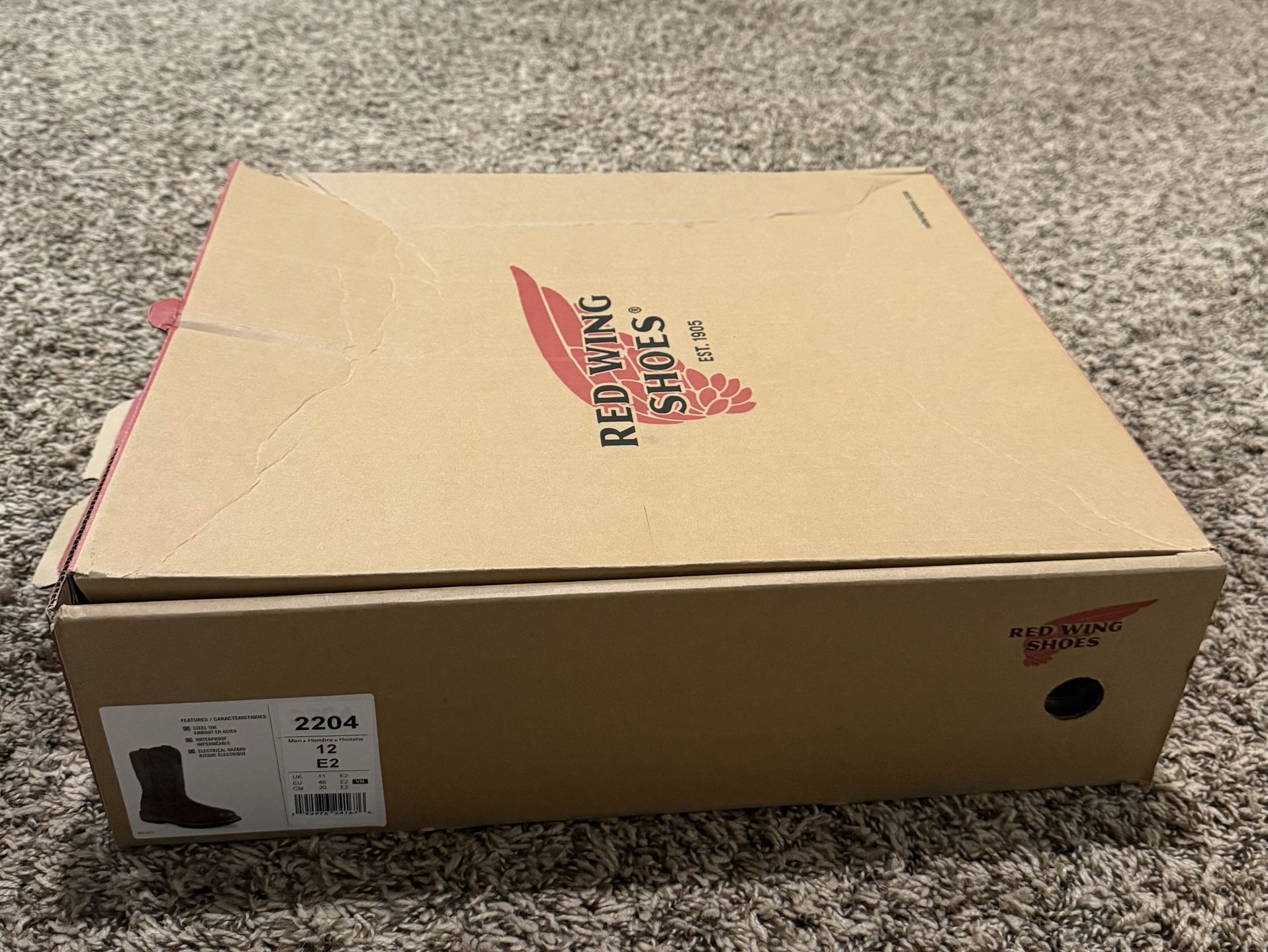 Red Wing Shoes, Rio Flex, Men’s 11 Inch Waterproof, Steel Toe Pull-On Boot, Size 12