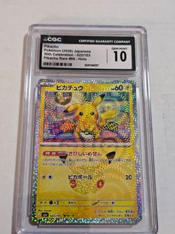 Pikachu Holo CGC 10 Gem Mint Japanese Pokemon Card