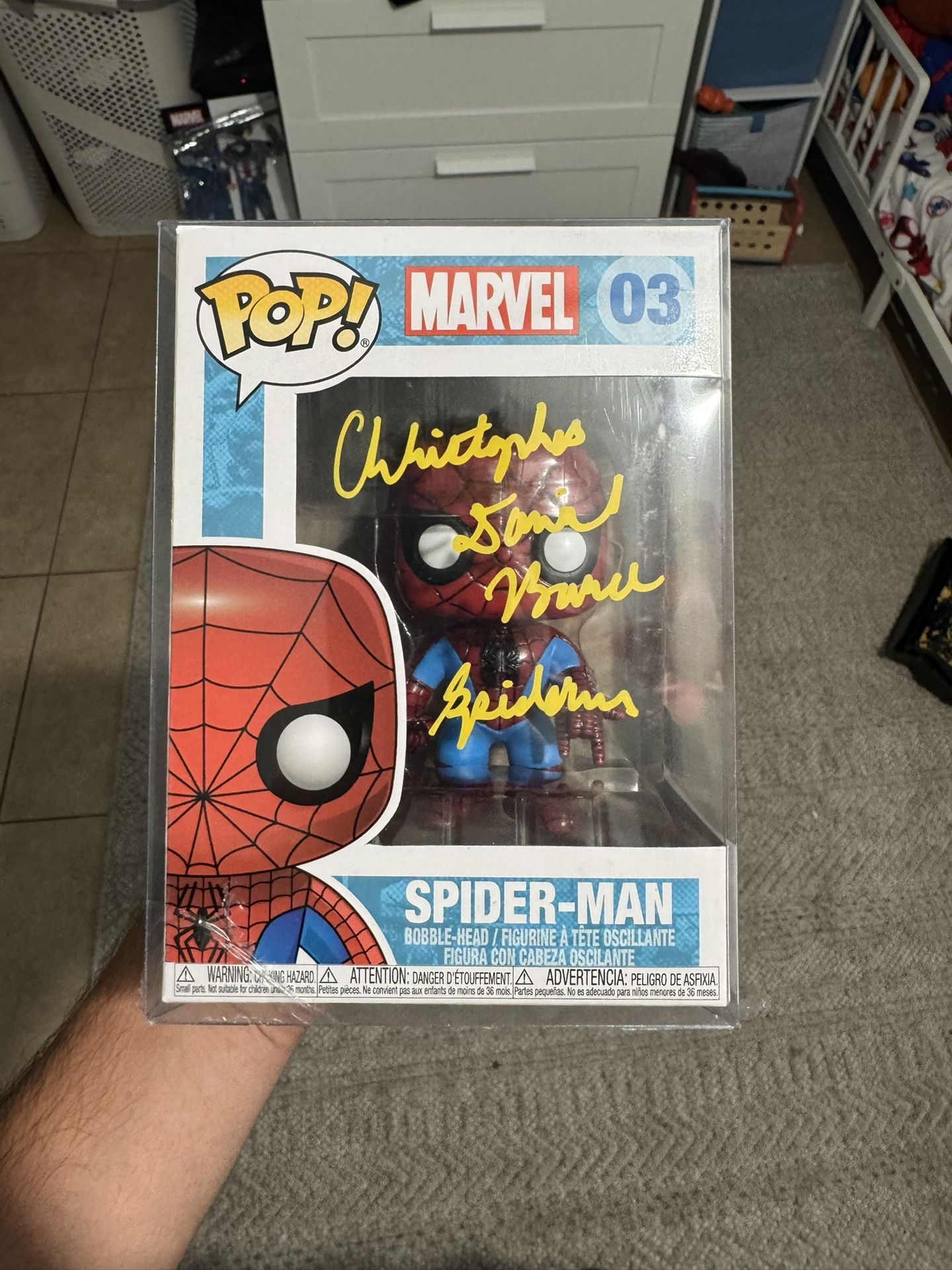 Signed Spiderman Funko Pop 