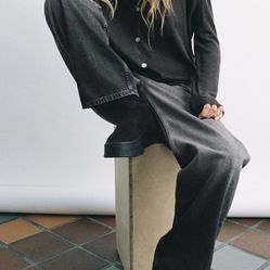 Zara Faux fur platform ankle boot 6