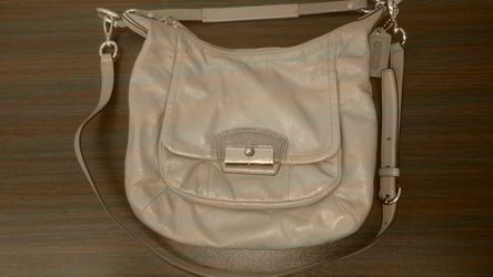 Taupe Leather COACH handbag purse