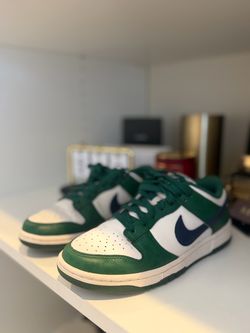 Nike Dunk Low Green White Navy Sneakers