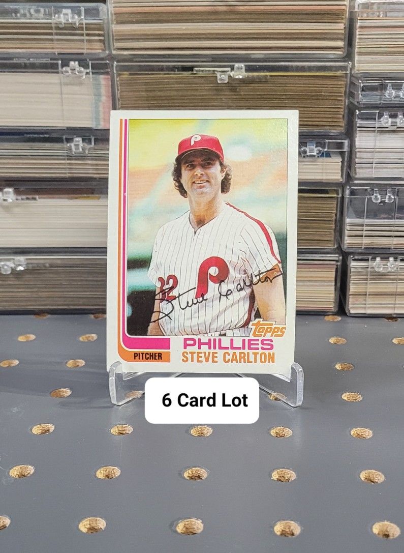 ⚾️ (6) Vintage 1982 Topps HOF Steve Carlton Cards