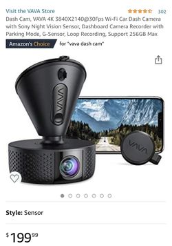 Dash Cam, VAVA 4K 3840X2140@30Fps Wi-Fi Car Dash Camera with Sony Night Vision Sensor, Dashboard Cam